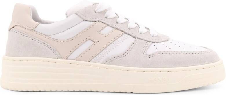 Hogan Monogram Leren Sneakers Beige Dames