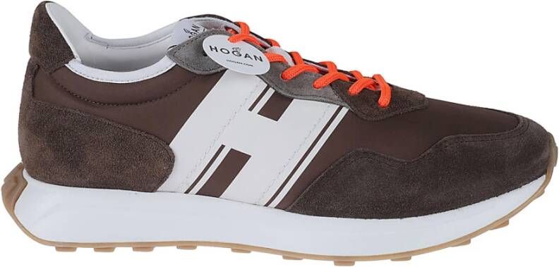 Hogan Multicolor Vetersluiting Sneakers Bruin Heren