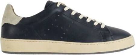 Hogan Navy Blauwe Leren Sneakers Blue Heren