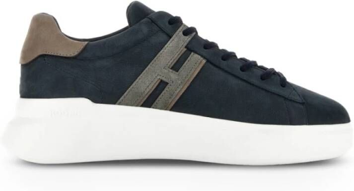 Hogan Navy Blauwe Sneakers met Topdetails Gray Dames