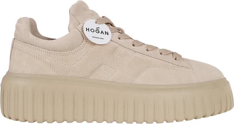 Hogan Nude & Neutrals Sneakers H-Stripes Aw24 Beige Dames