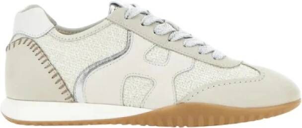 Hogan Olympia-Z Sneakers met Nubuck en Stoffen Inzetstukken White Dames