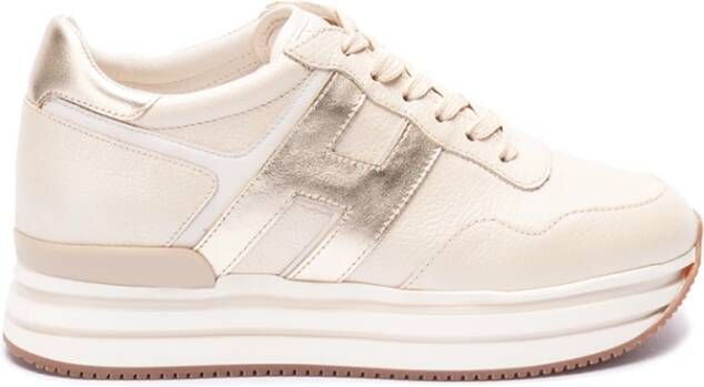 Hogan Platform Sneakers voor modebewuste vrouwen Beige Dames