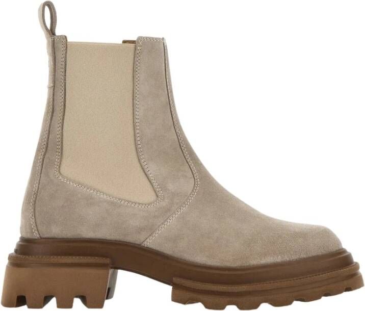 Hogan Platte Beige Schoenen Beige Dames