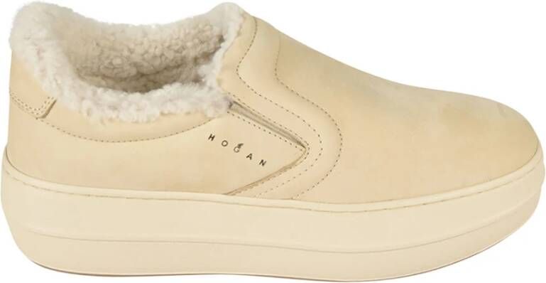 Hogan Platte Casual Schoenen Beige Dames