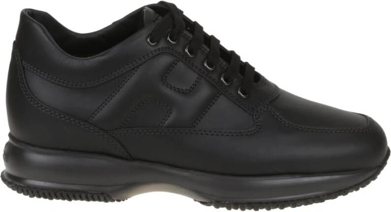 Hogan Platte Schoenen Interactief Pelle Black Heren