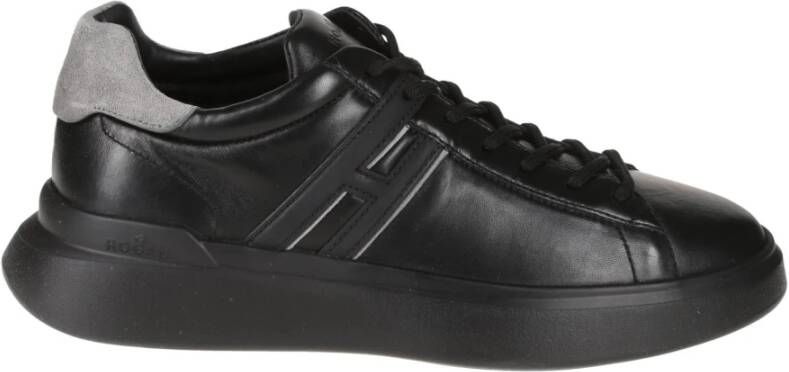 Hogan Platte Schoenen Rebel Pelle Black Heren