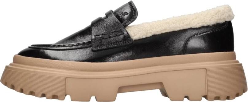 Hogan Platte schoenen Zwart Black Dames