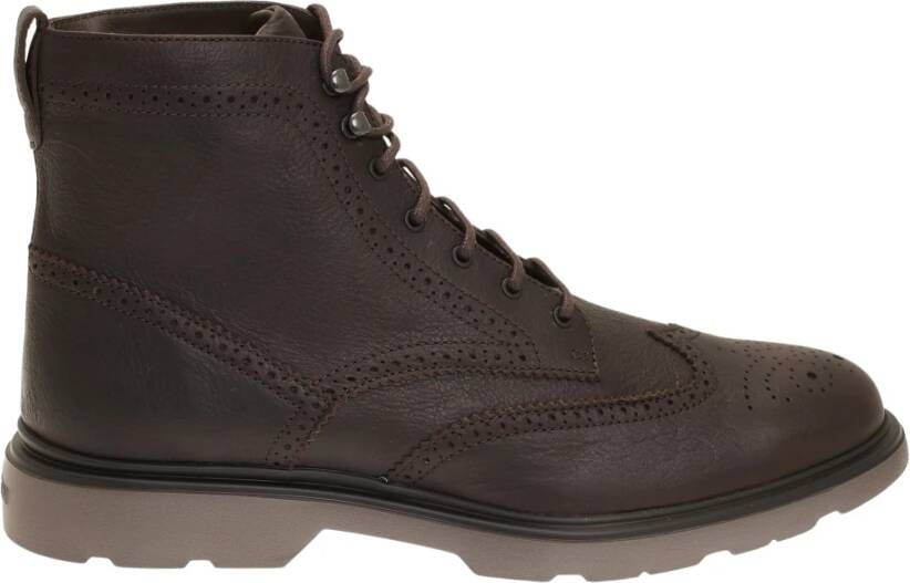 Hogan Precisie en stijl: Must-Have High Boots voor mannen Bruin Heren