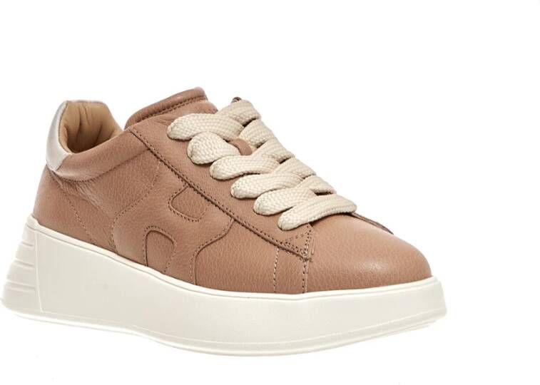 Hogan Rebel Leren Sneakers Roze Dames