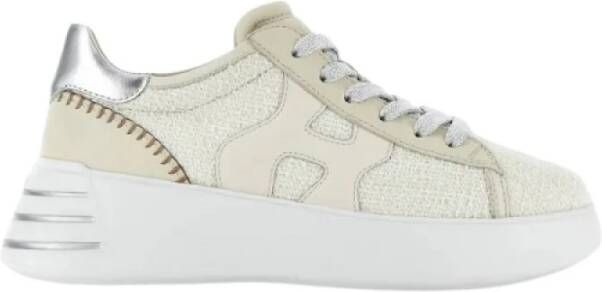 Hogan Rebel Sneakers in Bouclé en Nubuck White Dames