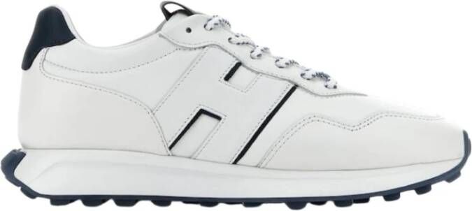 Hogan Retro stijl leren sneakers met memory foam White Heren