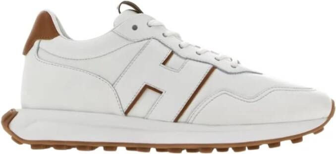 Hogan Retro Stijl Leren Sneakers White Heren