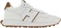 Hogan Retro Stijl Leren Sneakers White Heren - Thumbnail 1