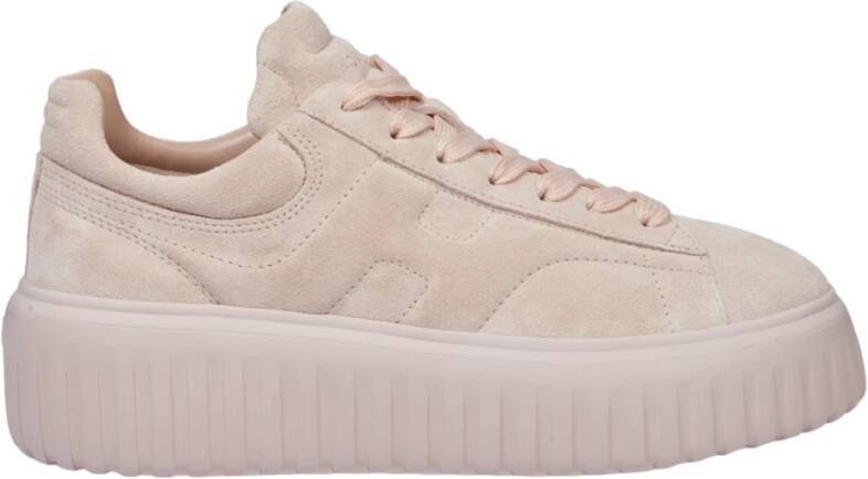 Hogan Roze Sneakers met reliëf H-Strepen Pink Dames