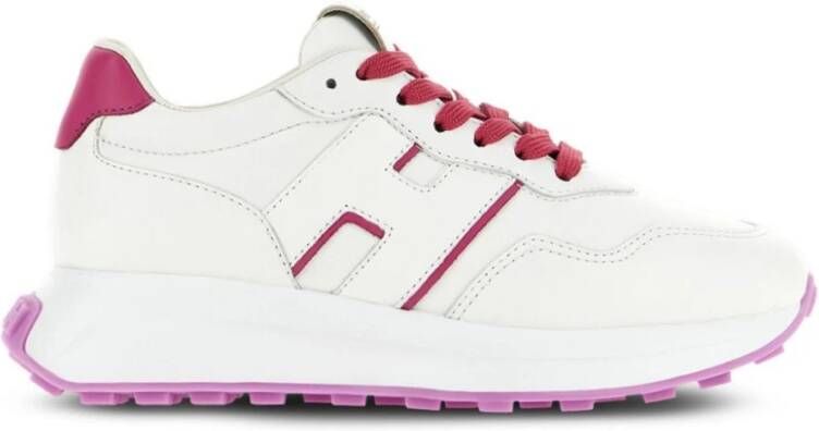 Hogan Sneak Napa Blan F Cord Talon Fucsia White Dames