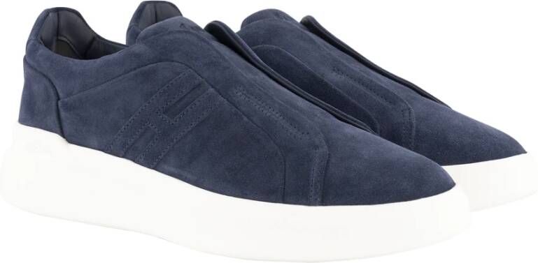 Hogan Blauwe Slip-On Sneakers met Memory Foam Binnenzool Blauw Heren