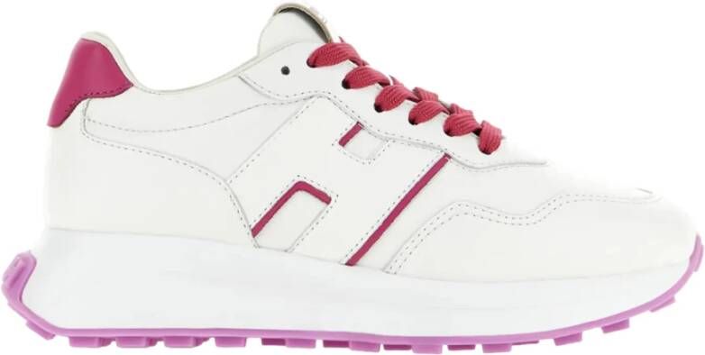 Hogan Sneak Napa Blan F Cord Talon Fucsia White Dames