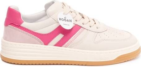 Hogan H630 Leren Sneakers voor Dames Beige Dames