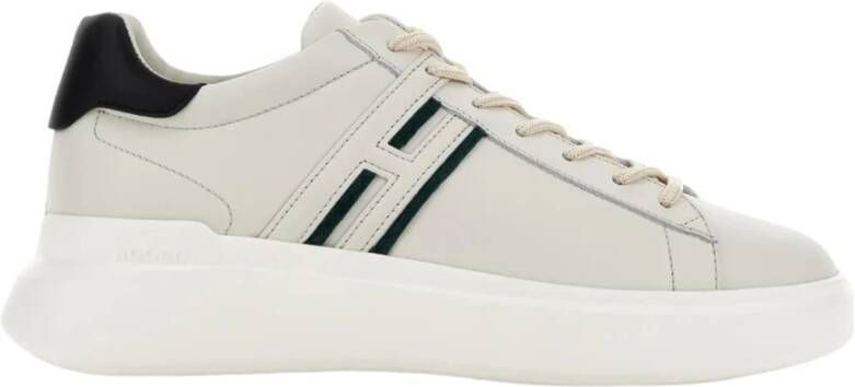 Hogan Sneakers van glad leer met suède details Beige Heren