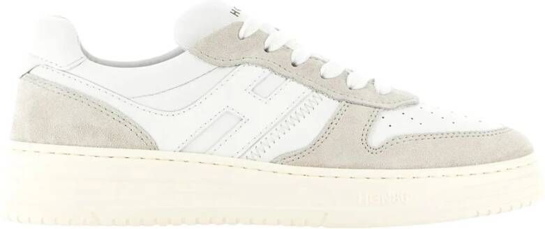 Hogan Sneakers van glad leer met suède inzetstukken White Heren