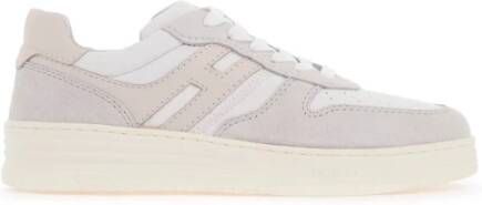 Hogan Sneakers van suède leer met verlengde H White Dames