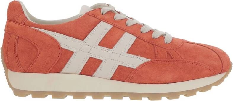 Hogan Sneakers van suède met H-detail Orange Heren