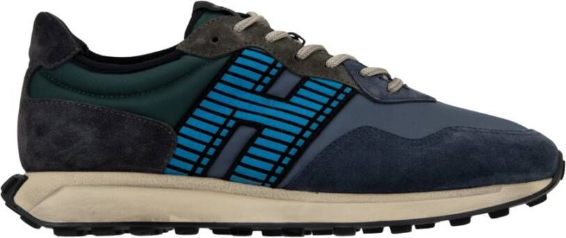 Hogan Sneakers van suède met leren voering Blue Heren