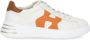 Hogan Platte schoenen in crème oranje leer Multicolor Dames - Thumbnail 1