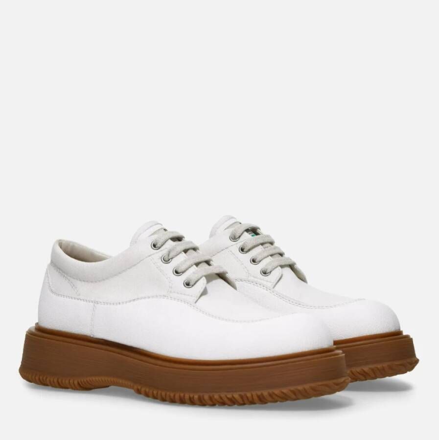 Hogan Witte canvas veterschoenen voor heren White Heren