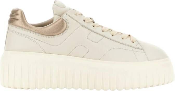 Hogan Sportieve en veelzijdige H-Stripes sneakers Beige Dames