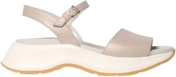 Hogan Sportieve Plateau Sandalen Zenzero Ss23 Beige Dames