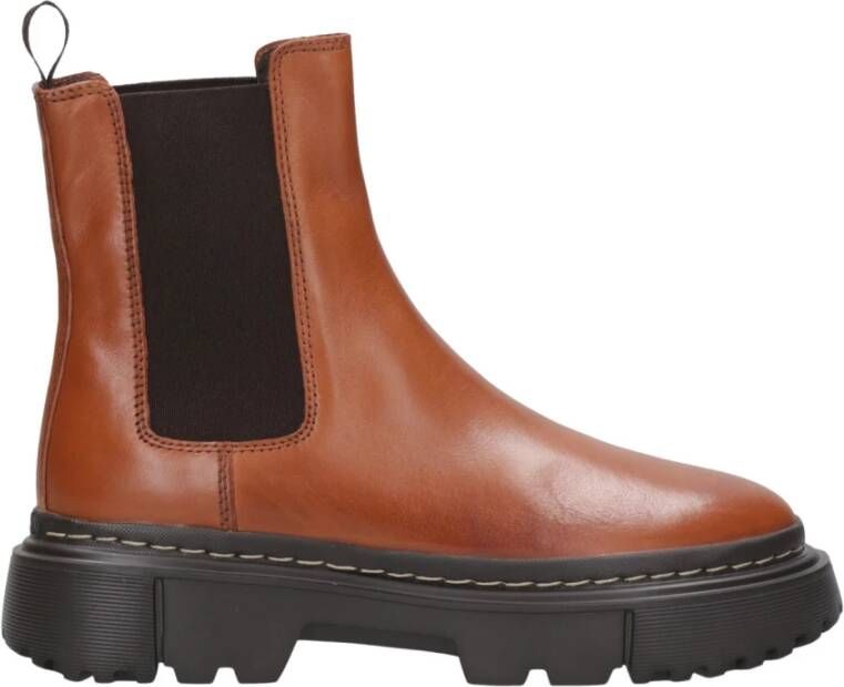 Hogan Stedelijke Chelsea Boot Bruin Leer Brown Dames