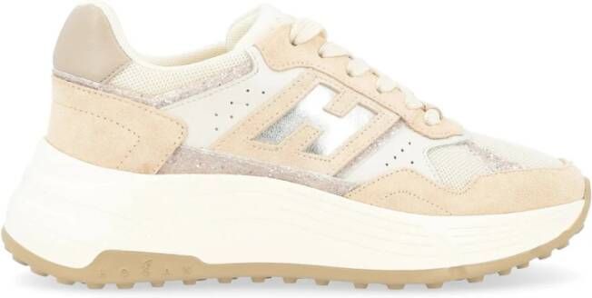 Hogan Stijlvolle Alalcciato Sneakers Beige Dames