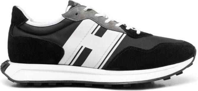 Hogan Stijlvolle H601 Allacciato H Sneakers voor Heren Zwart Heren