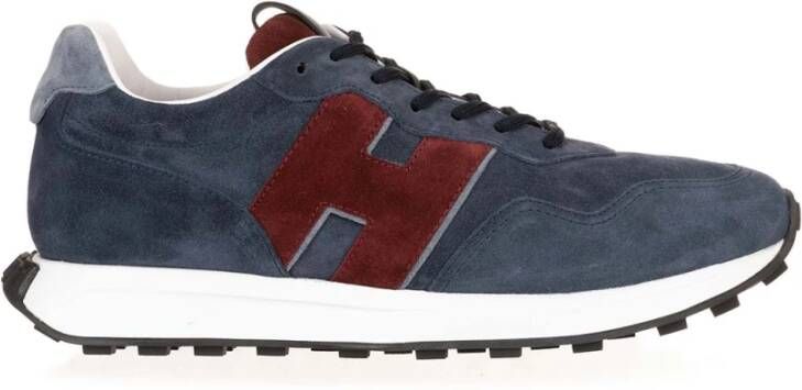 Hogan Blauwe Retro Stijl Sneakers met Memory Foam Binnenzool Blauw Heren