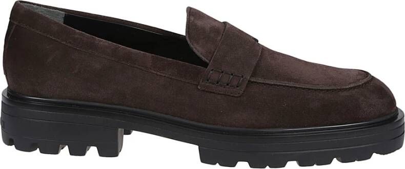 Hogan Stijlvolle Loafers voor Mannen Brown Heren