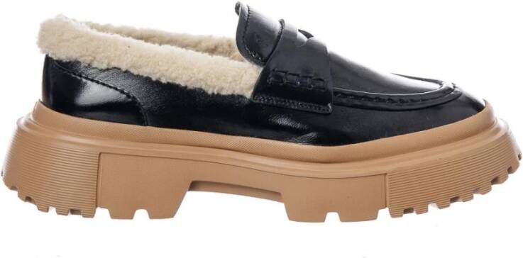 Hogan Stijlvolle Loafers voor Vrouwen Black Dames