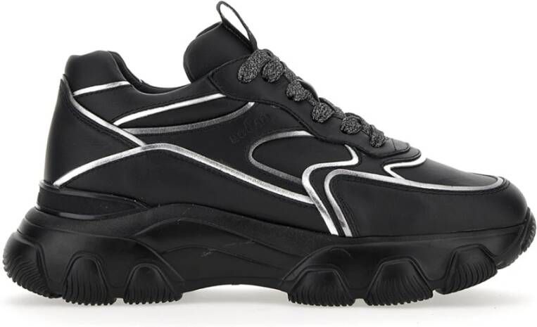 Hogan Hyperactieve Sneakers met Metallic Trim Black Dames