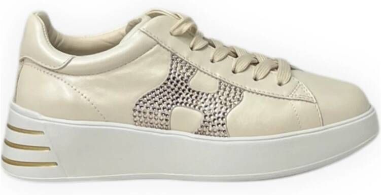 Hogan Stijlvolle Sneakers Allacciato H Beige Dames