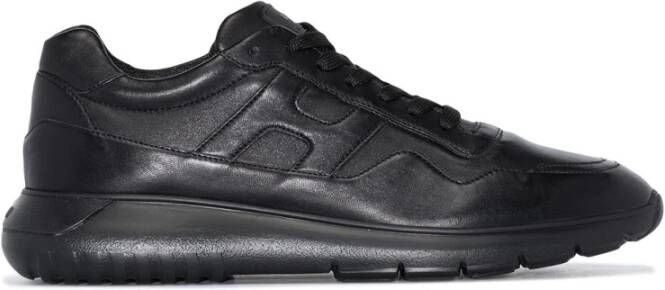 Hogan Stijlvolle Sneakers Leren sneakers voor heren Veelzijdige Leren Sneaker Black Heren