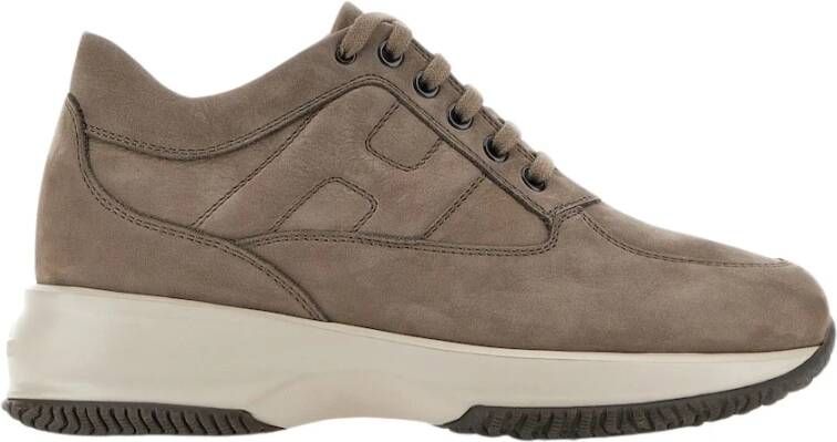 Hogan Stijlvolle Sneakers voor Mannen en Vrouwen Brown Heren