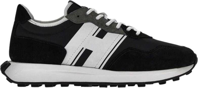 Hogan Stijlvolle H601 Allacciato H Sneakers voor Heren Zwart Heren