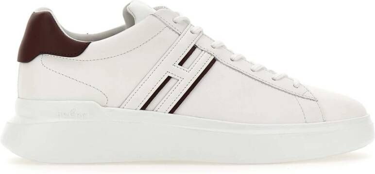 Hogan Witte Leren Sneakers met Suède Details White Heren