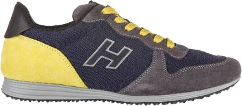 Hogan Stijlvolle Suede Sneakers voor Heren Grijs Heren