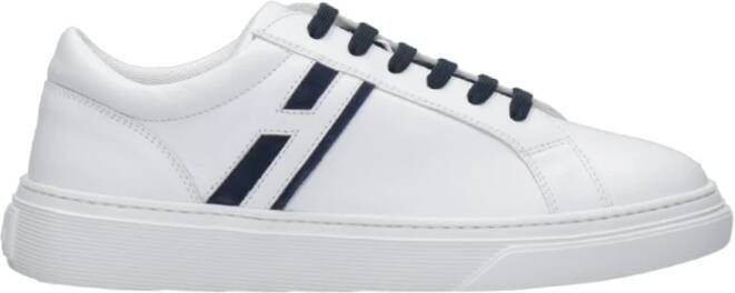 Hogan Stijlvolle witte leren sneakers White Dames