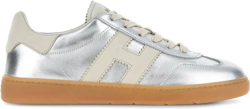 HOGAN Lage Sneakers Dames Cool Allacciato Maat: 42 Materiaal: Leer Kleur: Zilver - Foto 1