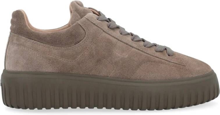 Hogan Strepen Allaccaito Mode Sneakers Brown Heren