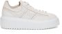 Hogan Strepen Gehamerd Geperforeerd Leren Sneakers White Dames - Thumbnail 1