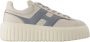 Hogan Witte en blauwe leren sneakers White Dames - Thumbnail 4